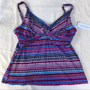 Jantzen Underwire Tankini Top Size 38 D/DD NWT